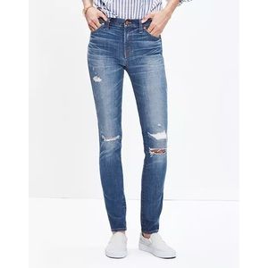 Madewell 9" High-Rise Skinny Jeans Rip and Repair Edition Size 32